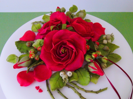 Love - design, flowers, roses, red