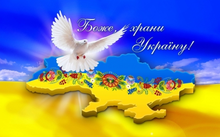 God Save the Ukraine ! - ukraina, yellow, country, blue