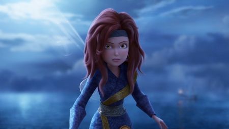 Zarina - redhead, girl, movie, wings, fantasy, blue, anime, disney, the pirate fairy