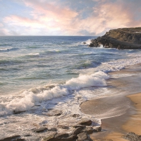 sea waves coming ashore