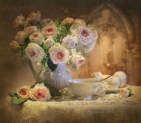 â™¥ - nature, flowers, soft, vase