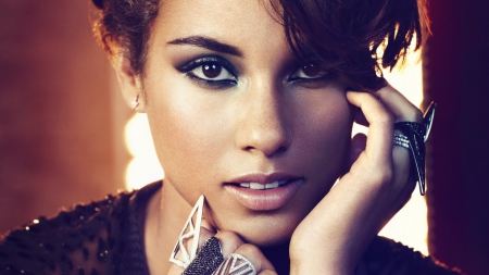 * Beautiful Alicia * - music, lips, Alicia Keys, singer, eyes, beauty