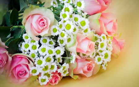 Beautiful bouquet - flowers, bouquet, roses, petals