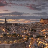 toledo spain at dusk