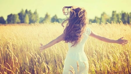 Wonderful Feeling â™¥ - woman, girl, feeling, wheat, photography, field, nature, beautiful, mood