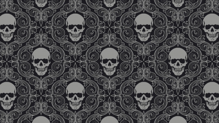 Skull Pattern - abstract, vector, pattern, skull