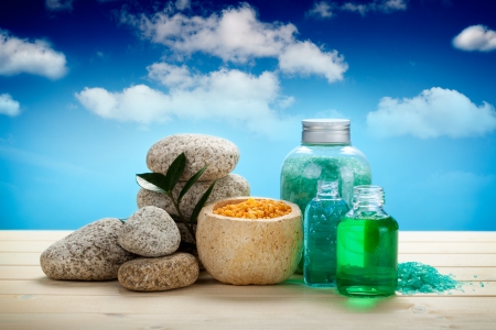 ♥Relaxing Spa♥ - olive, spa, salt, oil, stones, sky