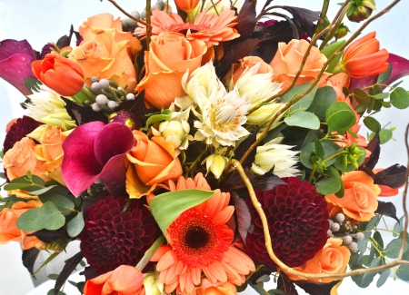 Bouquet - bouquets, dahlia, roses, bouquet, flowers, dahlias, rose, flower