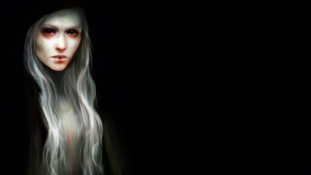 WhiteLady - women, girl, dark, cg