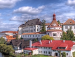 castle in a czech republic town hdr