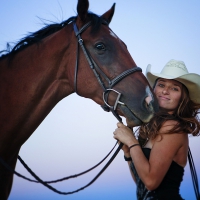 BEAUTIFUL COWGIRL WITH FRIEND