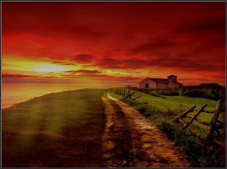 Atardecer - color, pasion, vista, union