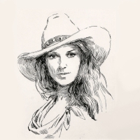 Cowgirl Sketch