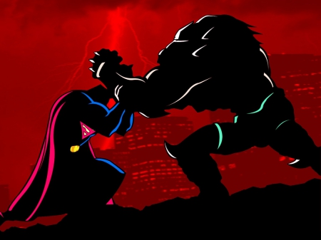 Superman vs Doomsday - dc comics, doomsday dc, Superman vs Doomsday, superman, doomsday