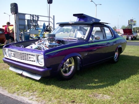 Dodge Colt Pro Street - mopar, purple, classic, motor