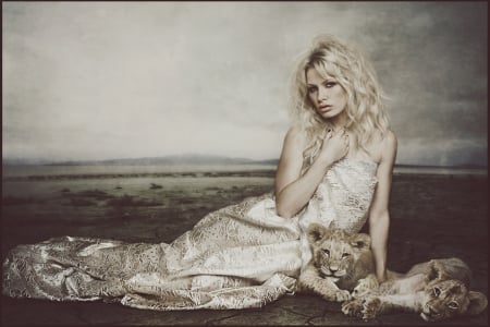 Friends - lions, friends, blonde, model