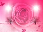 Pink flower art