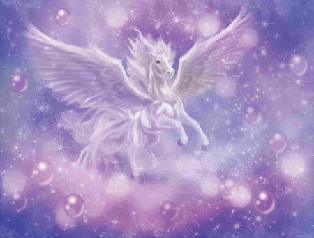 flying horse - white, winged, mythology, high