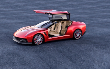 Unknown Concept Car - luxury, red, cars, gull wing