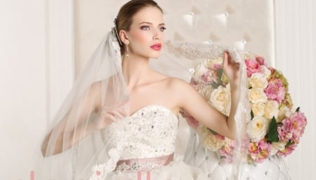 â™¥ - flowers, bride, lady, model