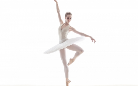 Ballerina - woman, white, dance, girl, ballerina