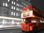 wonderful london bus at night