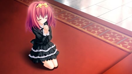 â™¥ Sweet Prayers â™¥ - cute, pink hair, sweet, praying, anime girl