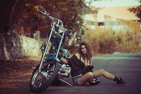 Just Ride - woman, harley, ride, model