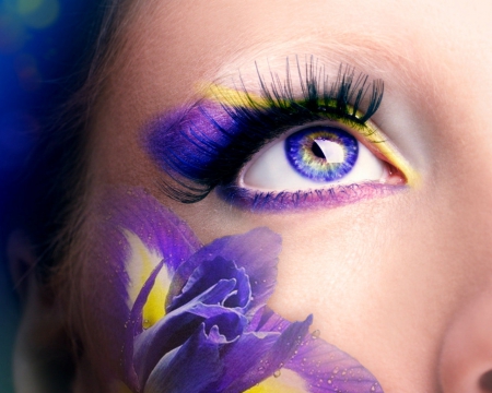 Artistic makeup - makeup, lashes, purple, eye