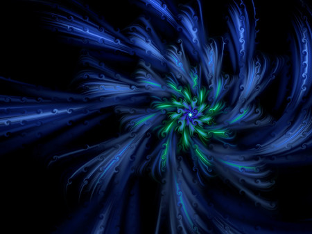 Spiral - blue, fractal