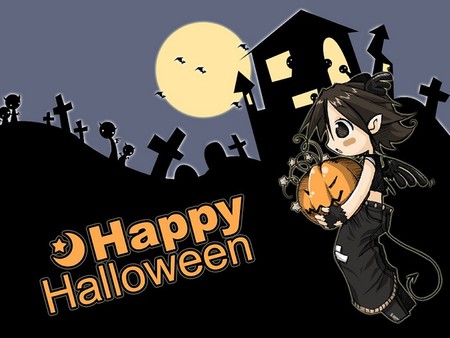 Happy Halloween - halloween, anime