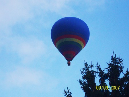 Hot Air Balloon - blue, balloon, hot, air, sky