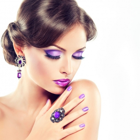 For Purple-Haze the Purple lover - lady, lilac, sonyazhuravetc, model, makeup