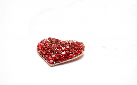 â™¥ - stone, day, heart, jewel, valentine, brooch, white, diamond, precious, red