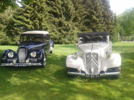 Old cars.. - cars, grass, trees, old