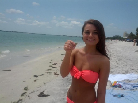 Sand, Sea and Smile - female, people, woman, bikini, model