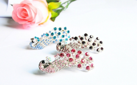 Hair accessories - accessories, rose, flower, pink