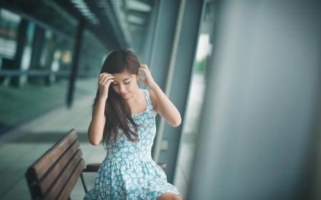 Blue Beauty - beauty, women, girl, blue