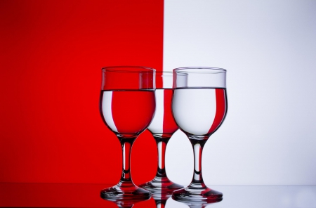 Red/White - white, glasses, red, two colors, color