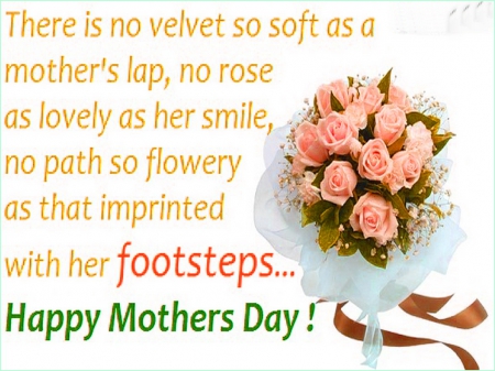 Tribute to Mothers - roses, mothers day, greeting, quote