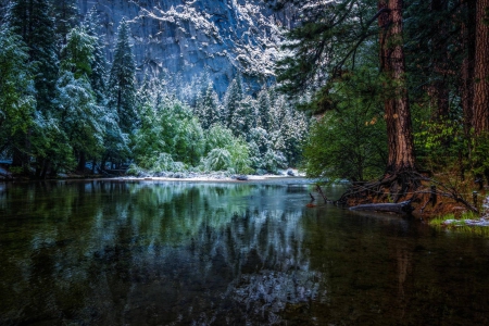 Merced River - nature, fun, forest, cool, river