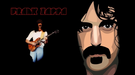 ZAPPA Frank - artist, vector, guitar, stage, genius, record, music, mother, band, black, invention, photoshop, master, group