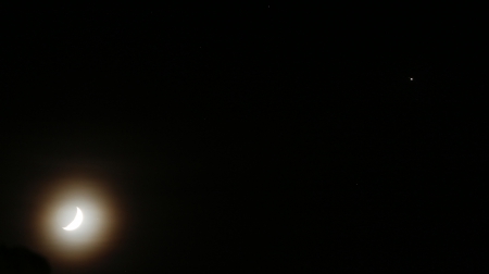 Moon and Jupiter - jupiter, moon, solarsystem, space