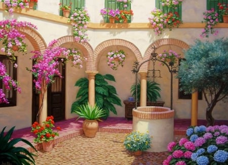 Garden - building, garden, flower, terrace