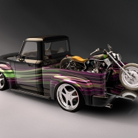 1954 Custom Ford, With a Harley