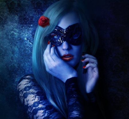 ♥ - mystery, fantasy, lady, blue