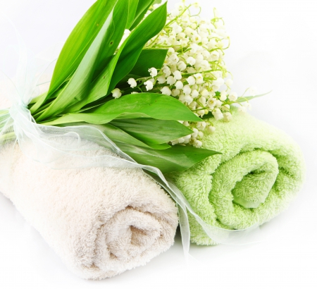 â™¥Spa Flowersâ™¥ - towel, spa, flowers, may-lily