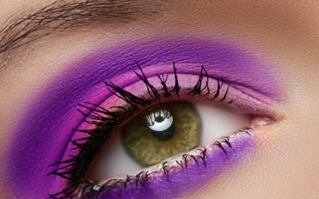 Eye makeup - lashes, eye, makeup, purple