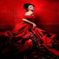 Lady in red