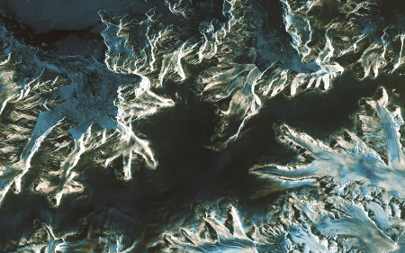 Antarctica Peninsula from Sentinel 1 - space, universe, satellite view, antarctica peninsula